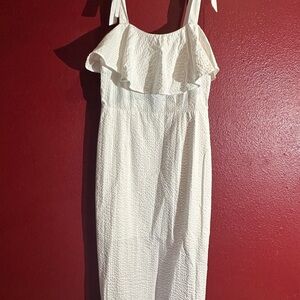a new day White Tie Strap Lined Dress, Size M